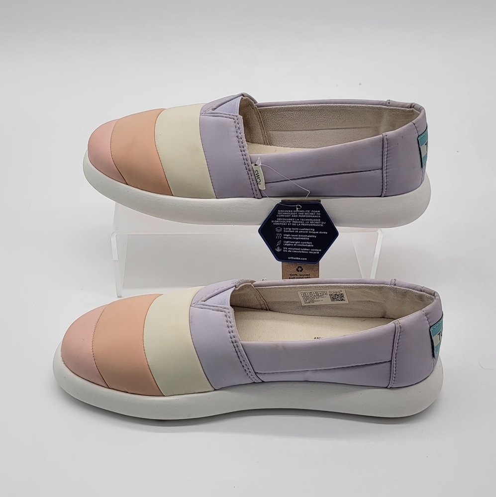 TOMS Women's Shoes Lavander Multicolor Alpargata  Sz 8.5 W. (Without Box)